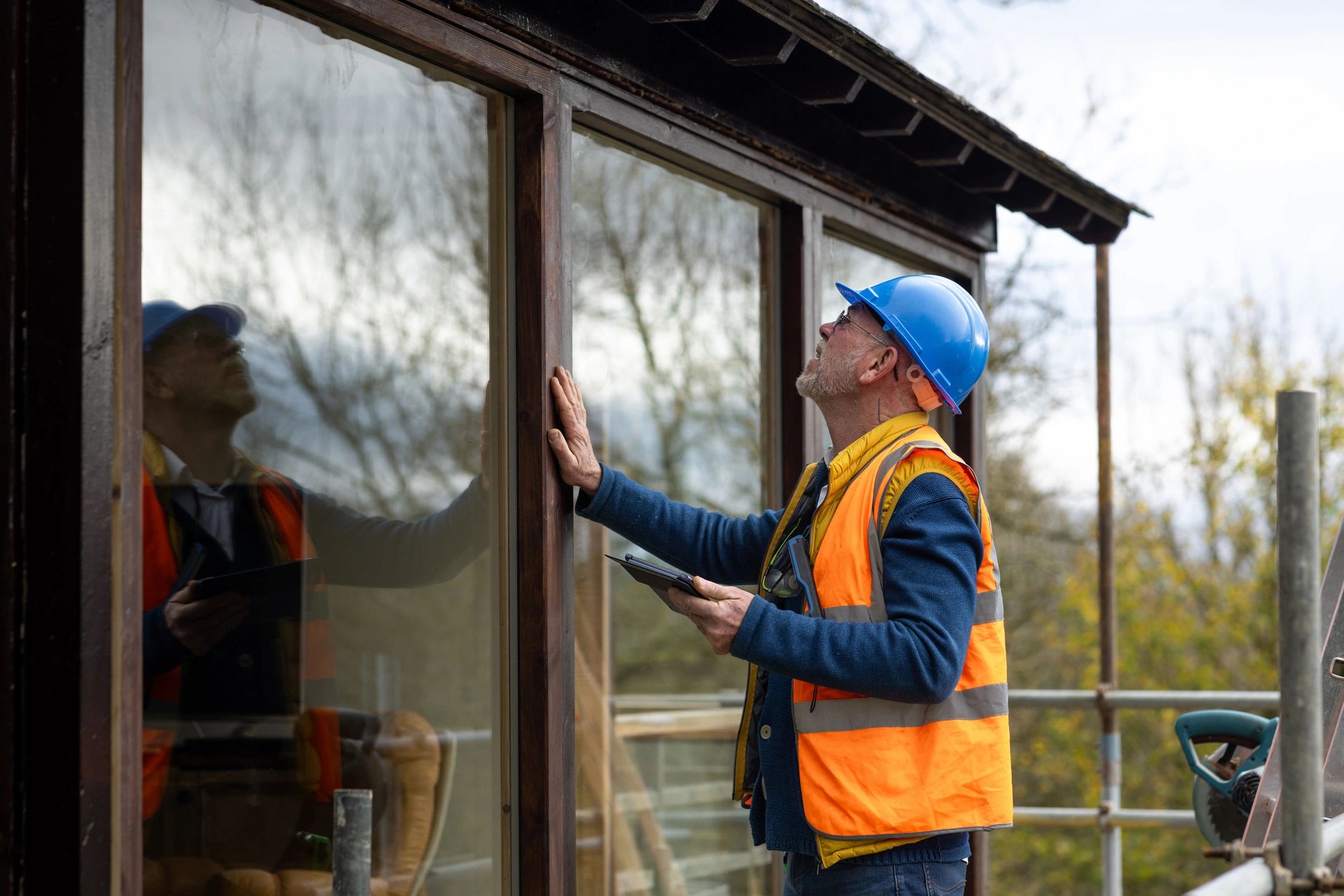 Roof inspection on a residential property
