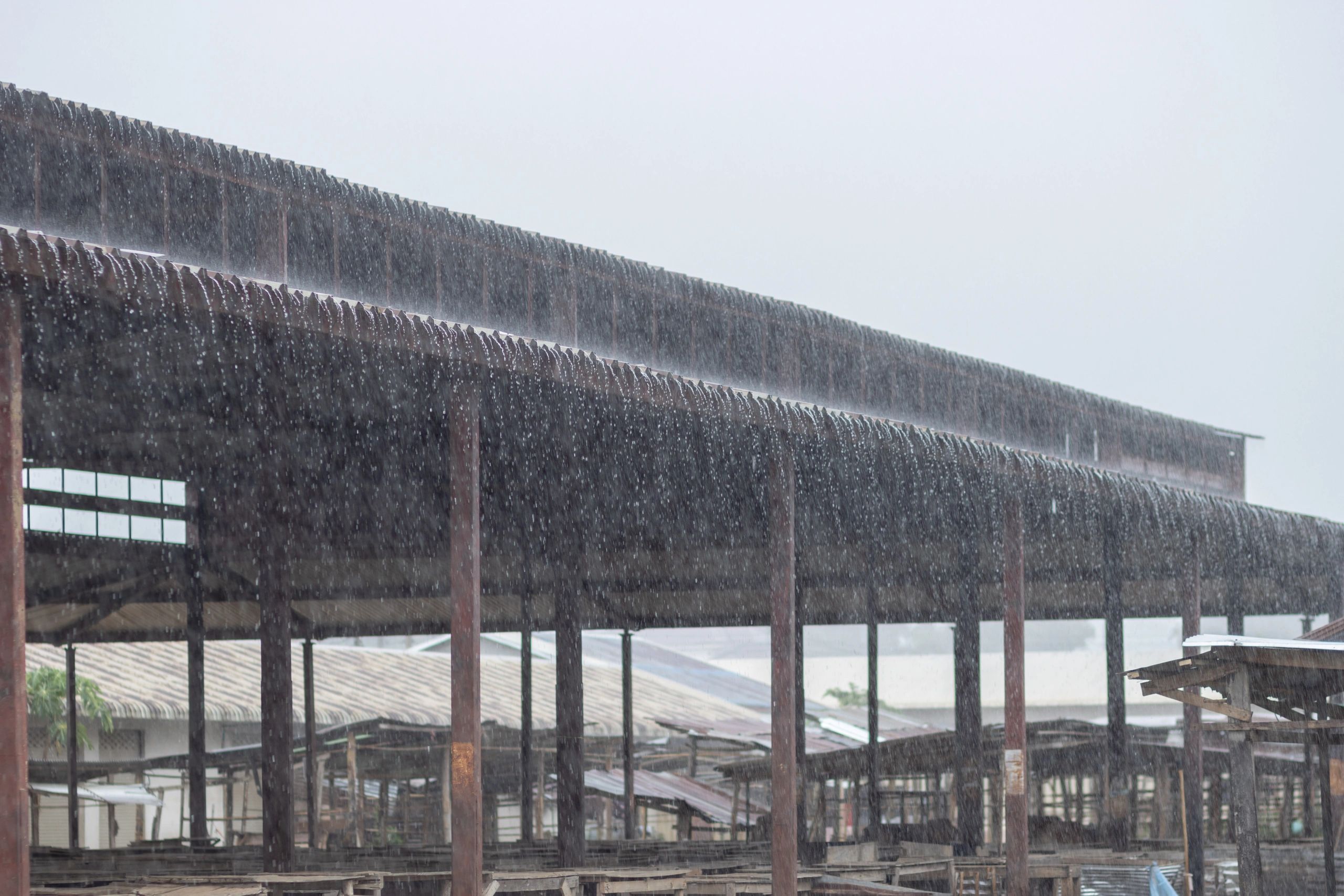 House roof and gutter exterior